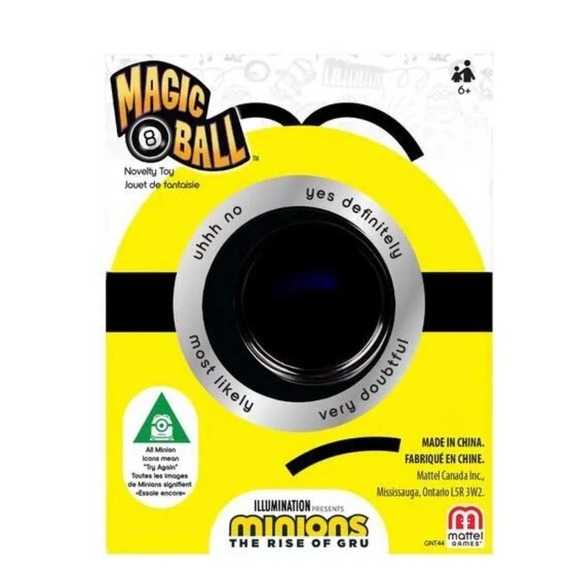 Magic 8 Ball Featuring Illuminations Minions The Rise of Gru Fortune Telling - Picture 2 of 5